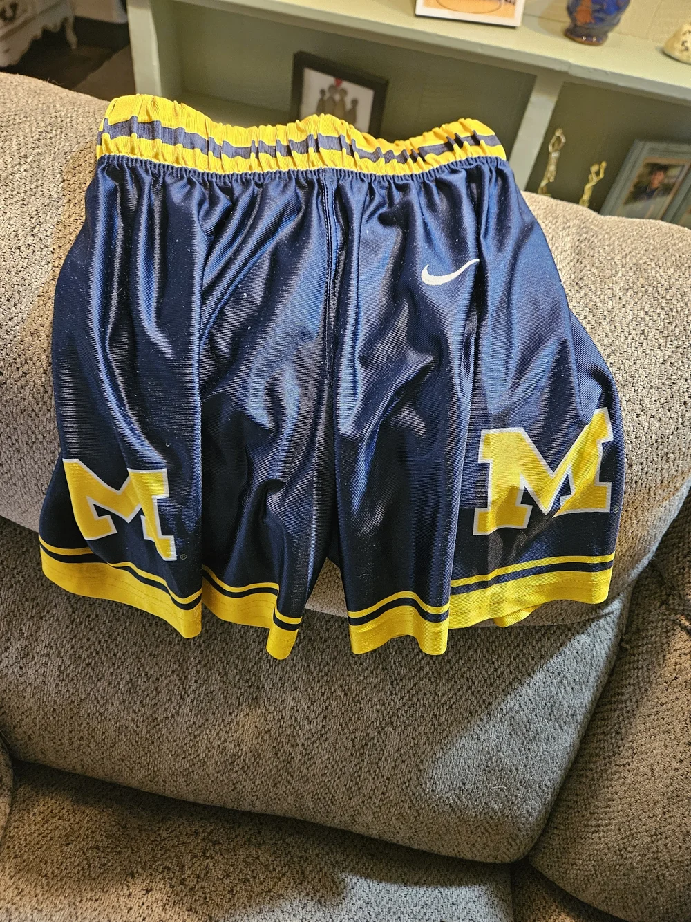Nike Kids Navy and Yellow Sport Shorts